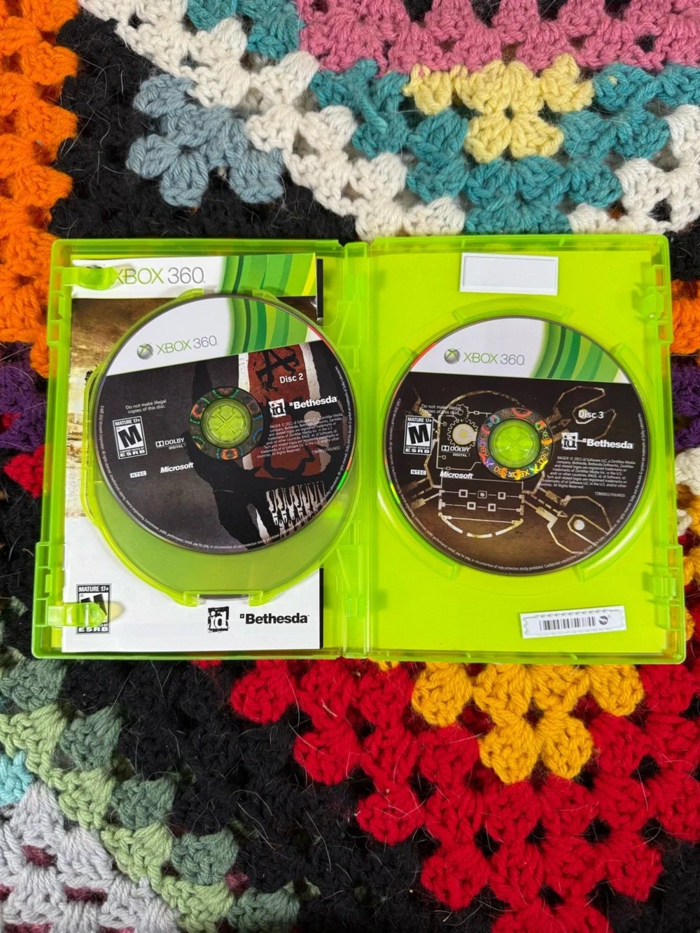 Microsoft Xbox 360 RAGE Game Case with Green Trim